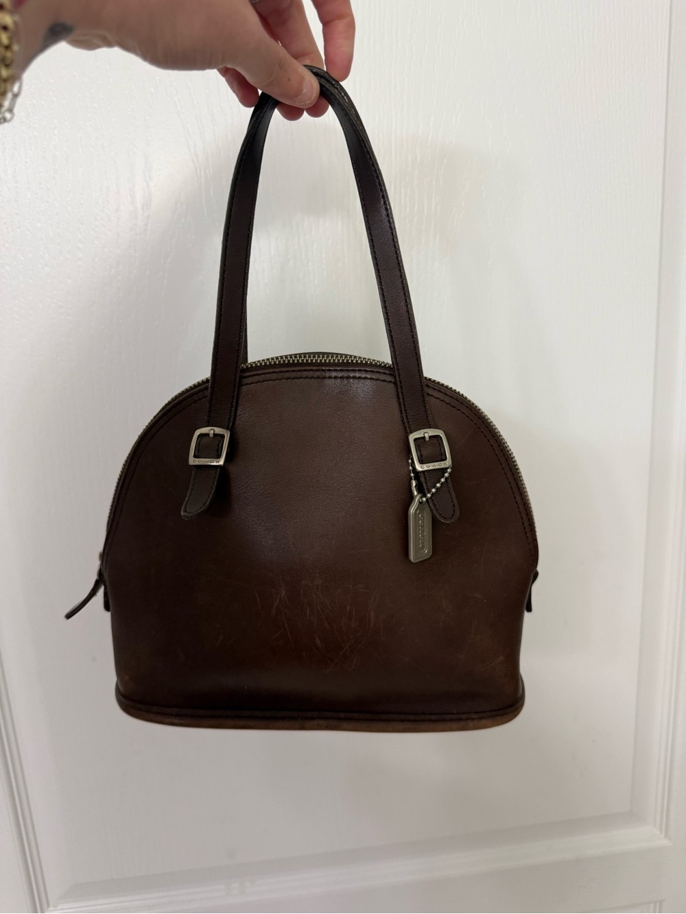 Vintage COACH Cha-Cha satchel Bag Mahogany Brown. - Picture 1 of 10